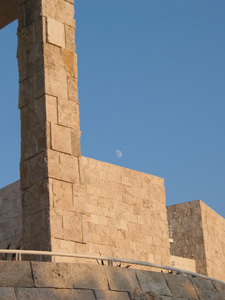 Moonrise over the Getty Museum